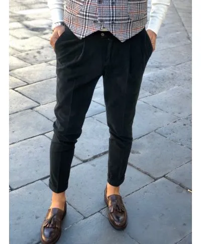Paul Miranda - Pantaloni, velluto con pinces - Made in Italy