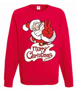 Felpa con babbo Natale - Rossa