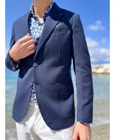 Blazer uomo blu navy sfoderato - Abbigliamento uomo online - gogolfun.it