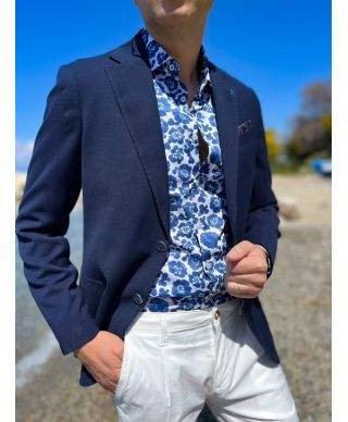 Blazer uomo blu navy sfoderato - Abbigliamento uomo online - gogolfun.it