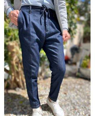 Pantalone denim estivo uomo con coulisse Paul Miranda - Pantaloni uomo online gogolfun.it