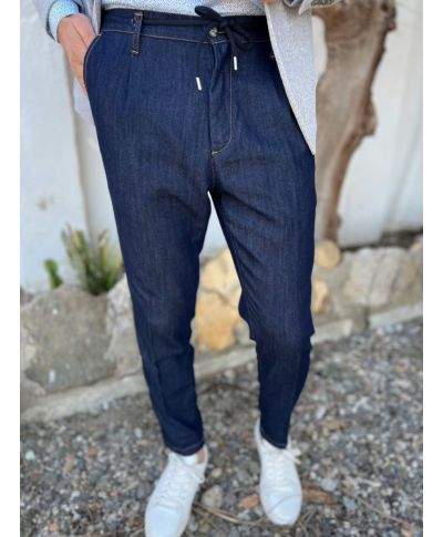 Pantalone denim estivo uomo con coulisse Paul Miranda - Pantaloni uomo online gogolfun.it