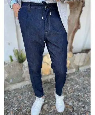 Pantalone denim estivo elasticizzato con coulisse paul miranda - Carly