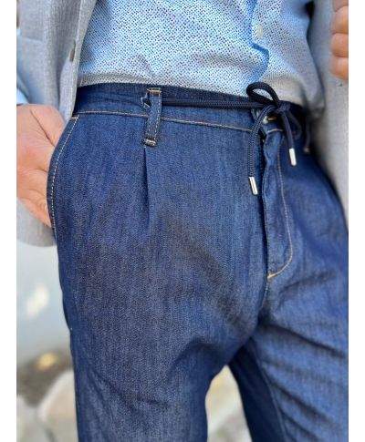Pantalone denim estivo uomo con coulisse Paul Miranda - Pantaloni uomo online gogolfun.it