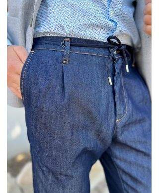Pantalone denim estivo uomo con coulisse Paul Miranda - Pantaloni uomo online gogolfun.it