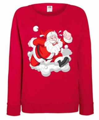 Felpa con babbo Natale - Rossa