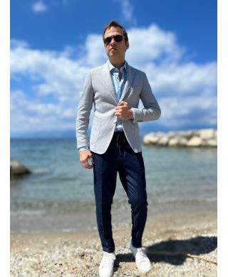 Pantalone denim estivo elasticizzato con coulisse paul miranda - Carly