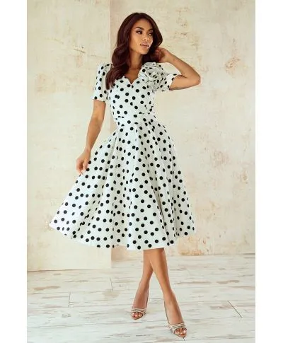 Sukienka midi RUBI / print Grochy