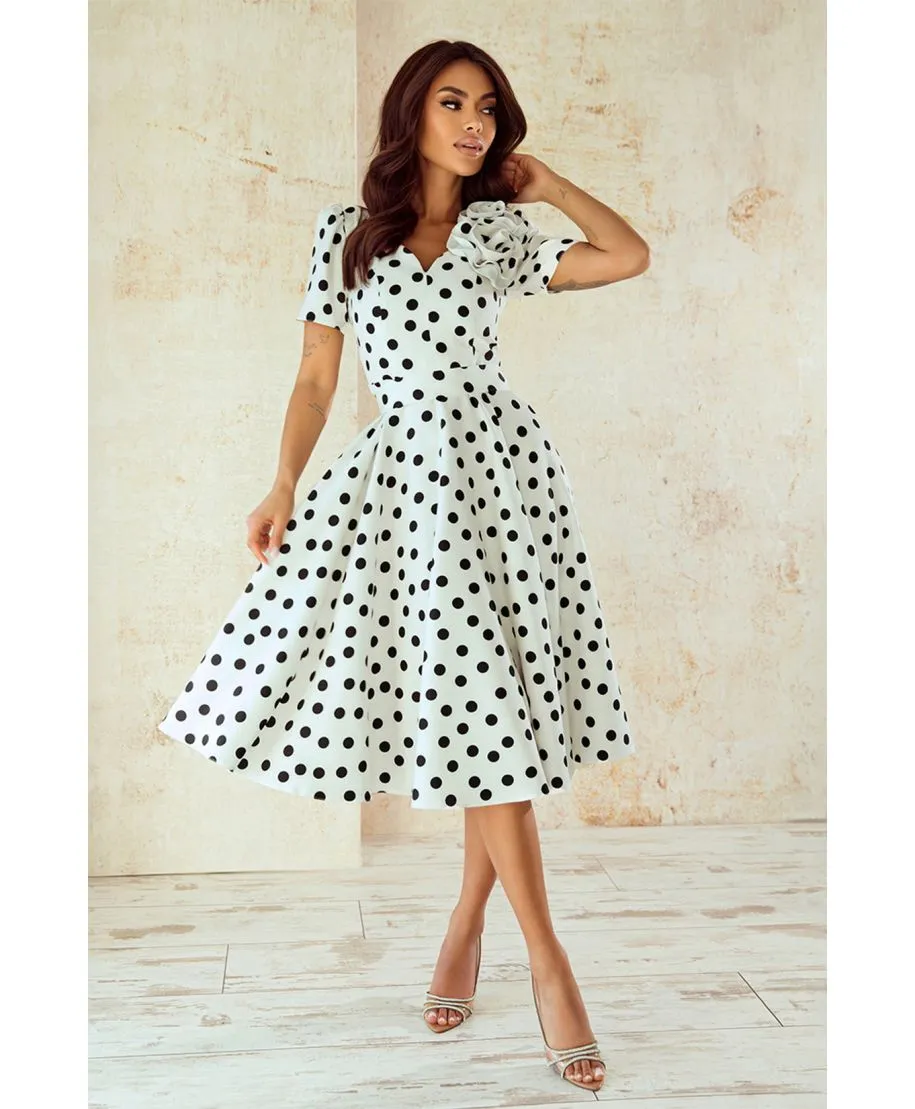 Sukienka midi RUBI / print Grochy