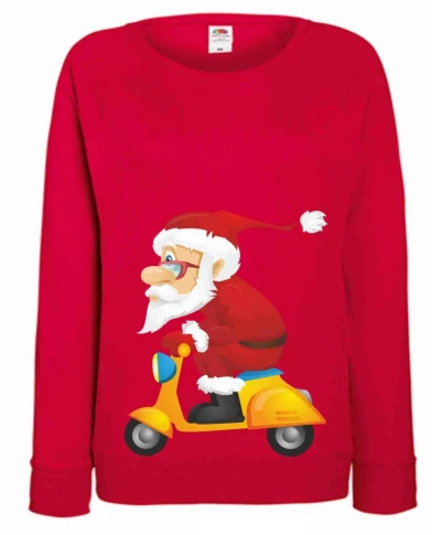 Felpa con babbo Natale - Rossa