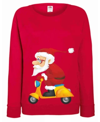 Felpa con babbo Natale - Rossa