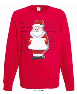 Felpa con babbo Natale - Rossa