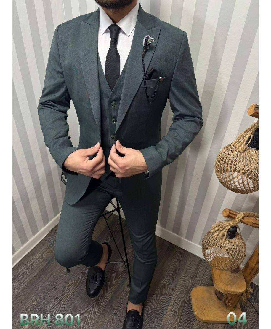 Abito uomo giovanile con gilet verde bosco - Nicolas - Abiti uomo particolari, giovanili - Gogolfun.it