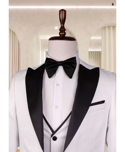 Smoking da cerimonia con gilet bianco - Verne