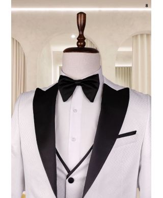 Smoking con gilet bianco - Verne - Smoking da sposo, diciottesimo compleanno, matrimonio - Gogolfun.it