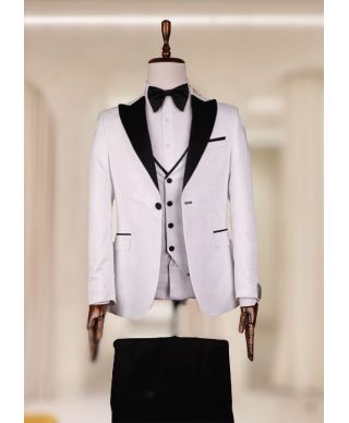 Smoking da cerimonia con gilet bianco - Verne