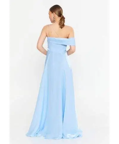 Vestito elegante da cerimonia azzurro - Frianna - Abiti da damigelle, invitate - Gogolfun.it