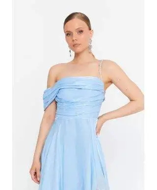 Vestito elegante da cerimonia azzurro - Frianna - Abiti da damigelle, invitate - Gogolfun.it