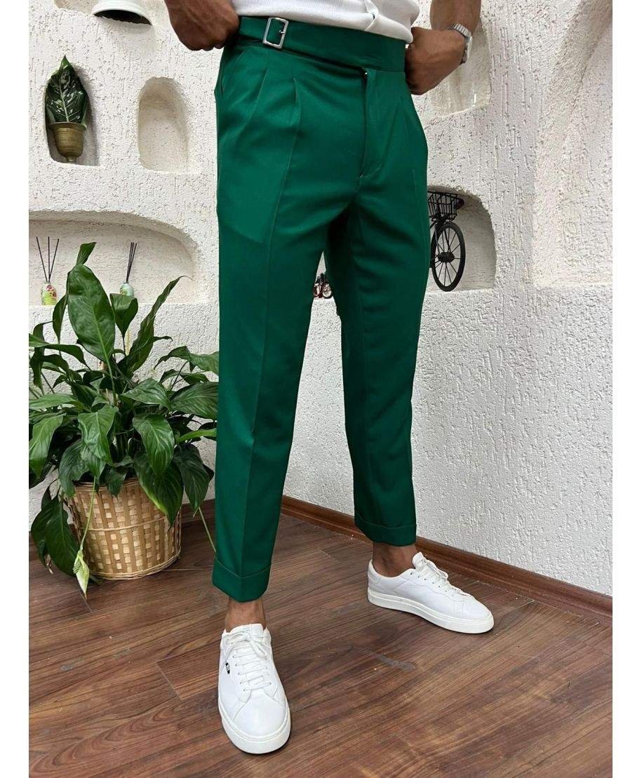 Pantaloni uomo verdi cropped - Cruz - Pantaloni uomo particolari, colorati, giovanili - Gogolfun.it