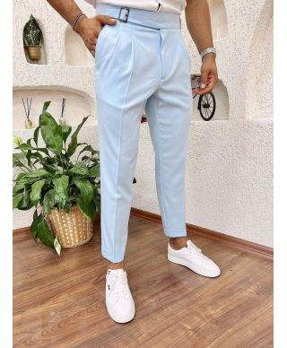 Pantaloni uomo azzurro cropped - Cruz - Pantaloni uomo particolari, colorati, giovanili - Gogolfun.it