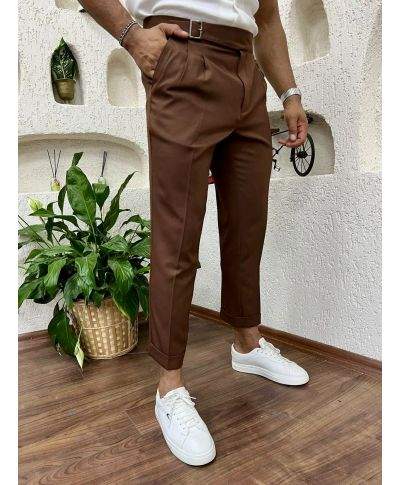 Pantaloni uomo marrone , cropped - Cruz