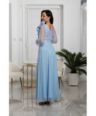 Sukienka maxi STELLA / Błękitny