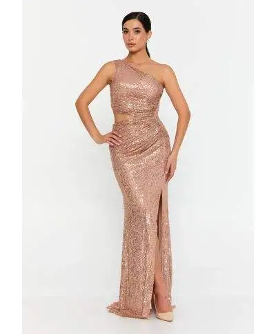 Vestito in pellettes oro giallo a sirena - Ariel