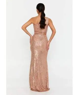 Vestito in pellettes oro giallo a sirena - Ariel