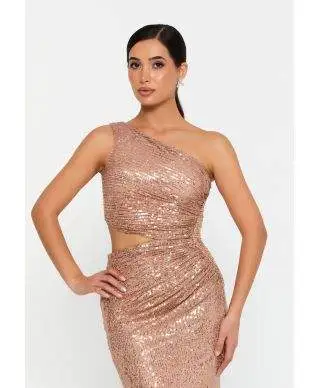 Vestito in pellettes oro giallo a sirena - Ariel