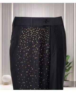 Smoking nero particolare con strass - Stanley - Smoking uomo particolari online - Gogolfun.it