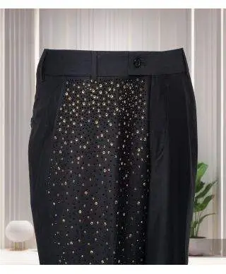 Smoking nero particolare con strass - Stanley - Smoking uomo particolari online - Gogolfun.it