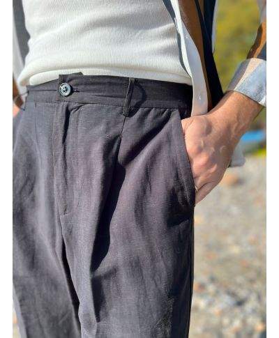 Pantaloni uomo in misto lino - Paul Miranda - Pantaloni uomo online - Gogolfun.it