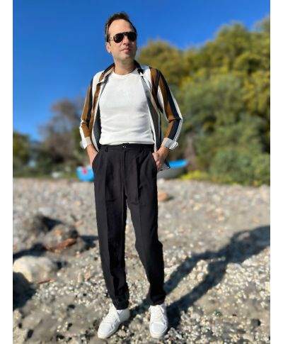 Pantaloni uomo in misto lino - Paul Miranda - Pantaloni uomo online - Gogolfun.it