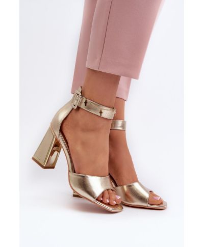 Sandali oro con tacco model 197090 Step in style - Gogolfun.it