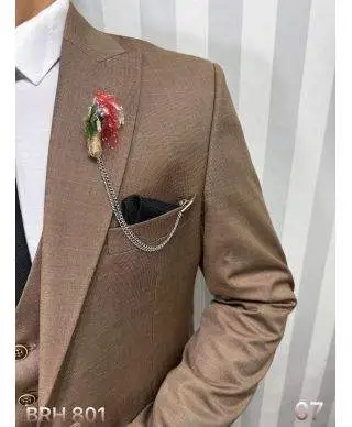 Abito Uomo, Completo Tre Pezzi Marrone - Boby