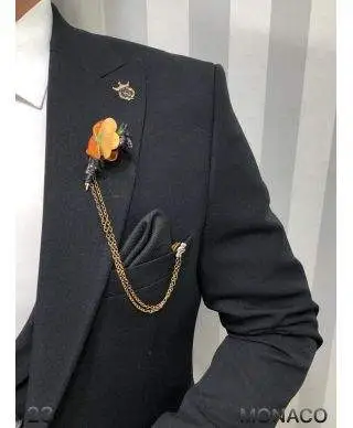 Abito uomo nero, Monaco - Gilet doppiopetto