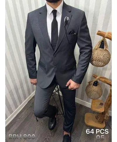 Abito Uomo Grigio Antracite Slim - Antra
