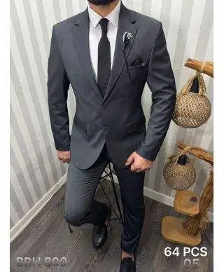 Abito Uomo Grigio Antracite Slim - Antra