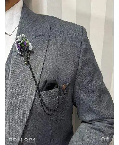 Abito Uomo Grigio Antracite Slim - Antra