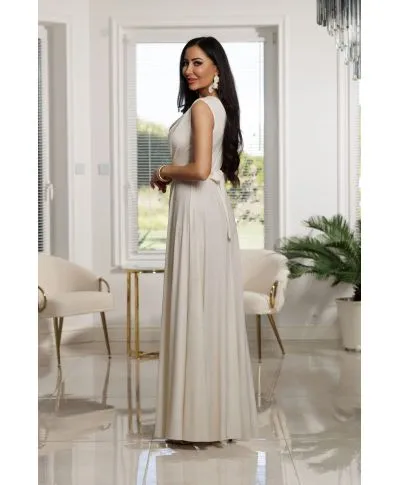 Sukienka maxi SALMA brokat / Ecru
