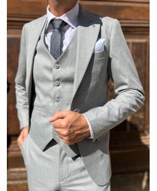 Abito uomo, grigio chiaro - Con gilet monopetto - Abiti uomo online - Gogolfun.it