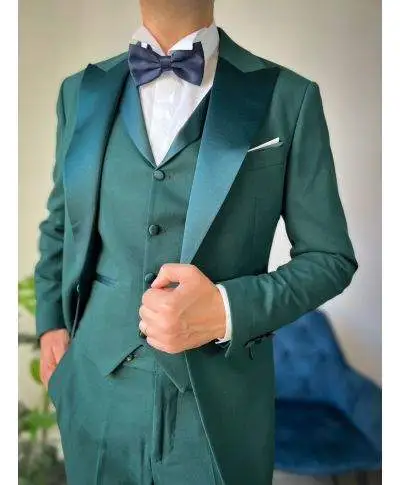 Smoking uomo con gilet , verde - King - Abiti e smoking uomo online - Gogolfun.it