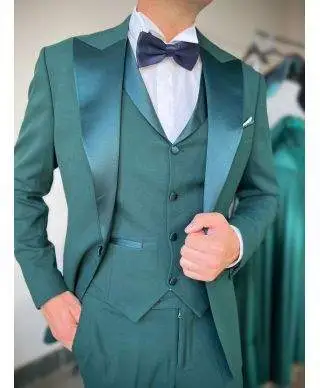 Smoking uomo con gilet , verde - King - Abiti e smoking uomo online - Gogolfun.it
