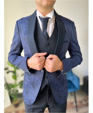 Smoking uomo damascato uomo con gilet - Ischia