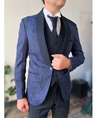 Smoking uomo damascato uomo con gilet - Ischia