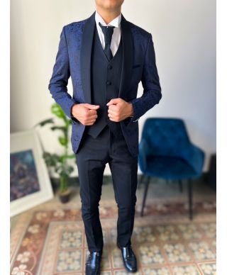 Smoking uomo damascato uomo con gilet - Ischia