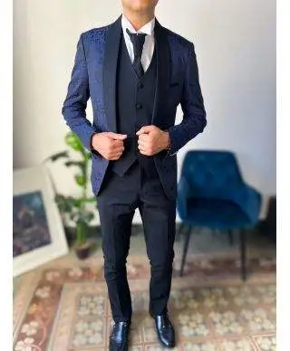 Smoking uomo damascato uomo con gilet - Ischia