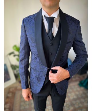 Smoking uomo damascato uomo con gilet - Ischia