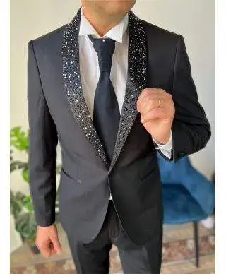 Smoking uomo nero con rever con strass - Vivaldi - Smoking diciottesimo compleanno - Gogolfun.it