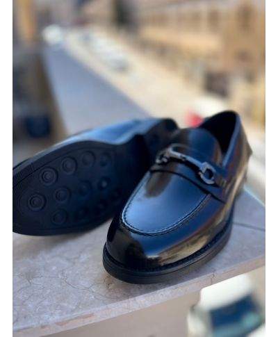 Mocassini uomo modello college - Nero - Scarpe eleganti uomo - Gogolfun.it